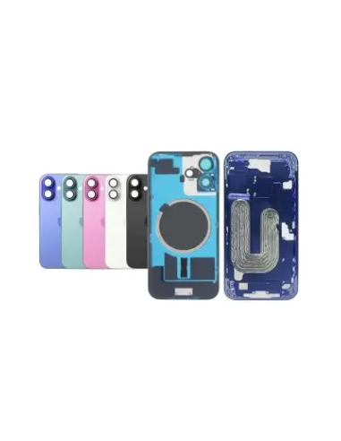 Chasis con tapa trasera para  iPhone 16 Con Lente de Camara Azul+Magsafe
