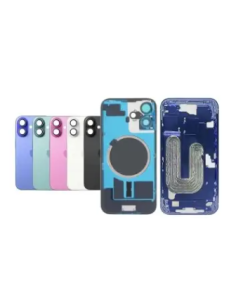 Chasis con tapa trasera para  iPhone 16 Con Lente de Camara Blanco+Magsafe