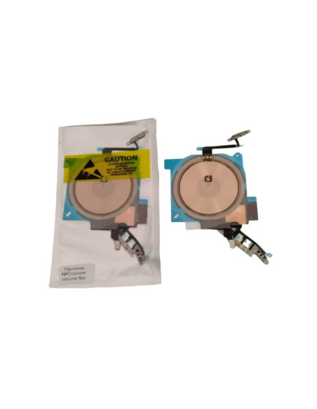 Antena NFC y carga inalambrica con flex de volumen para iPhone 13 Pro Max