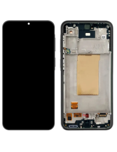 Pantalla para Samsung A37 5G 2026 (A376) Con Marco Negro (Original ServicePack)