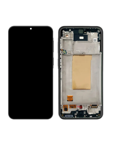 Pantalla para Samsung A37 5G 2026 (A376) Con Marco Negro (Original ServicePack)