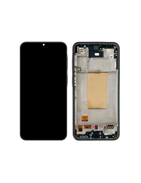 Pantalla para Samsung A37 5G 2026 (A376) Con Marco Negro (Original ServicePack)