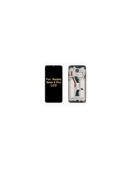 Pantalla para Xiaomi Redmi Note 8 Pro (2019) Con Marco Negro (Original ServicePack)