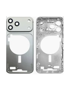 Chasis con lente para  iPhone 17 Pro Max Plata