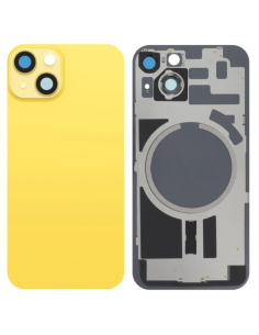 Tapa trasera para iPhone 14 con Lente y Magsafe Amarillo