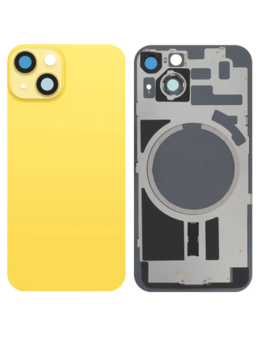 Tapa trasera para iPhone 14 con Lente y Magsafe Amarillo