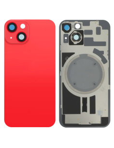 Tapa trasera para iPhone 14 con Lente y Magsafe Rojo