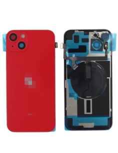 Tapa trasera para iPhone 14 con Lente y Magsafe Rojo
