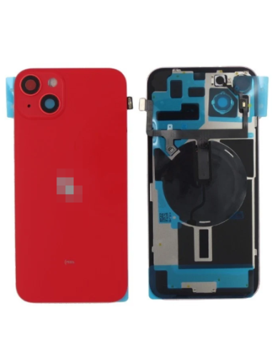 Tapa trasera para iPhone 14 con Lente y Magsafe Rojo