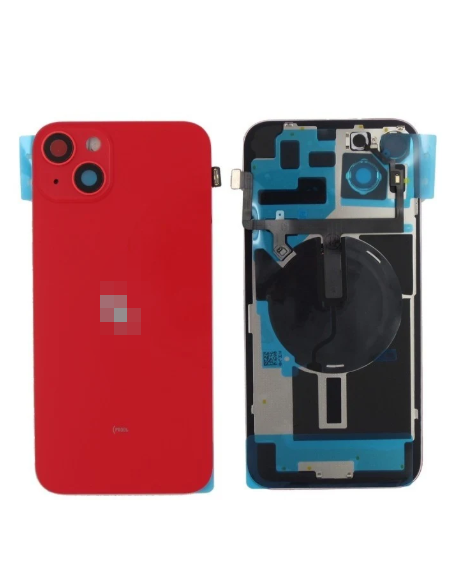 Tapa trasera para iPhone 14 con Lente y Magsafe Rojo