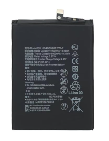 Batería para Honor X7, X8 5G, X6, 70 Lite, Huawei Nova Y61 de 5000 mAh -HB496590EFW