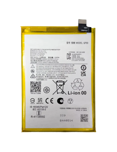 Batería para Motorola Moto G24, G34, G04, G04S de 5000 mAh (QF50)