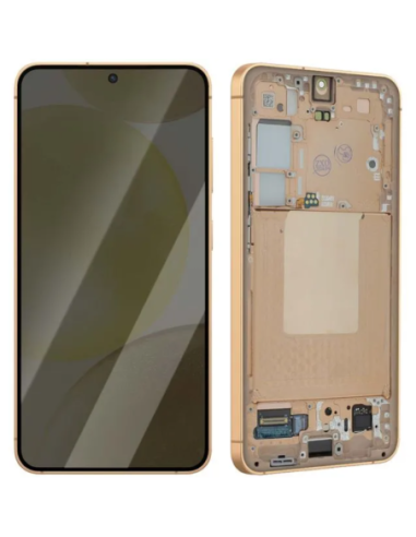 Pantalla para Samsung S24 5G 2024 (S921) Con Marco Naranja (Original Servicepack)