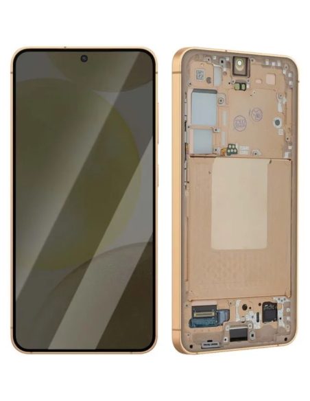 Pantalla para Samsung S24 5G 2024 (S921) Con Marco Naranja (Original Servicepack)