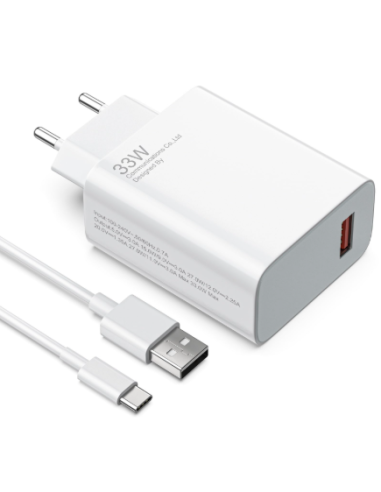 Accesorio PREMIUM / Xiaomi Cargador Completo 33W Carga Rápida con Cable USB-C