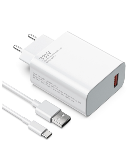 Accesorio PREMIUM / Xiaomi Cargador Completo 33W Carga Rápida con Cable USB-C