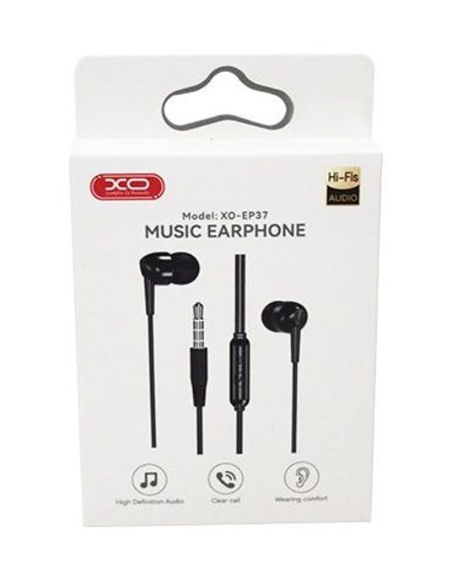 EBOX Auriculares Jack 3.5mm Negro EP37