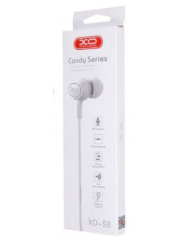 EBOX Auriculares Candy Series Jack 3.5mm Blanco S6