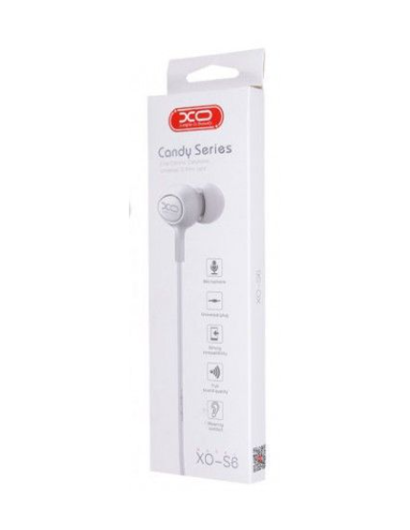 EBOX Auriculares Candy Series Jack 3.5mm Blanco S6