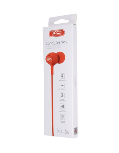 EBOX Auriculares Candy Series Jack 3.5mm Rojo S6