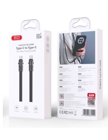 NBQ288B Cable Tipo-C a Tipo-C Bullet ZINC Alloy 60W