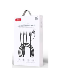 NB254 Cable Multifuncional 6 en 1 Negro
