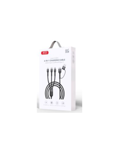 NB254 Cable Multifuncional 6 en 1 Negro
