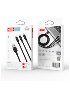 NB173 Cable Rock Serie 3 en 1 Negro 2.4A