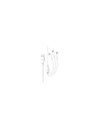 NB230 Cable Rock Serie 3 en 1 Blanco 2.4A