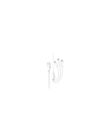 NB230 Cable Rock Serie 3 en 1 Blanco 2.4A