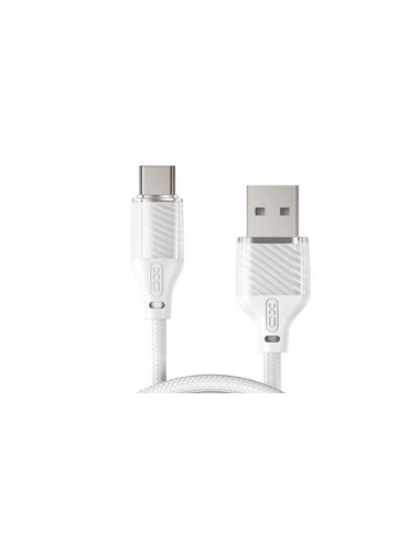 NB291 Cable Transparente Case Braided 6A Blanco Tipo-C