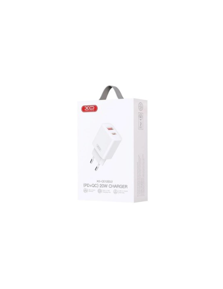 CE12 Cargador Enchufe DUAL USB-C y USB-A 20W