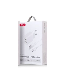 L109 Cargador Enchufe DUAL 2.4A con Cable Tipo-C