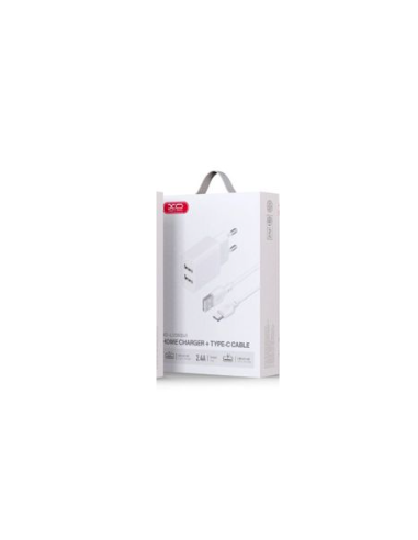 L109 Cargador Enchufe DUAL 2.4A con Cable Tipo-C