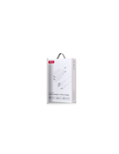 L109 Cargador Enchufe DUAL 2.4A con Cable Tipo-C
