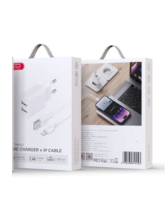 L109 Cargador Enchufe DUAL 2.4A con Cable Lightning