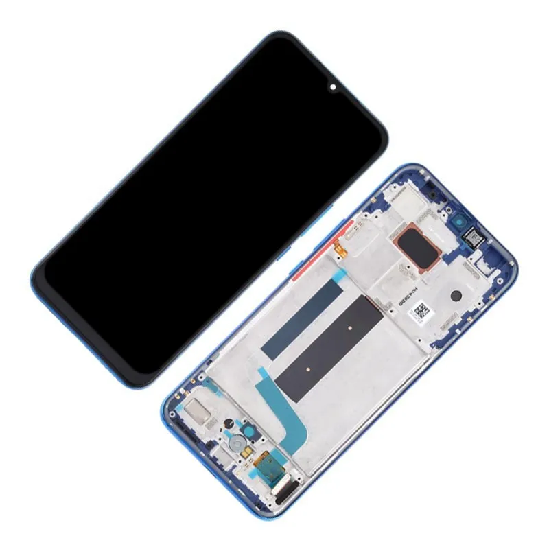 Pantalla para Xiaomi Mi 10 Lite 5G con Marco Azul (Original Service Pack)