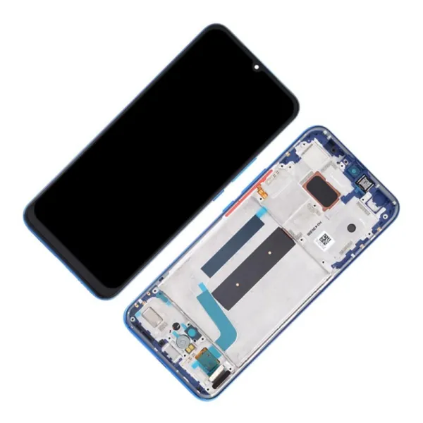 Pantalla para Xiaomi Mi 10 Lite 5G con Marco Azul (Original Service Pack)