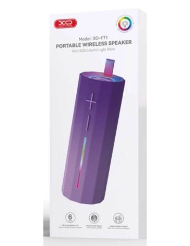 EBOX / F71 Altavoz LED Tubo Elegante Morado