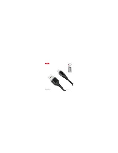 EBOX / NB291 Cable Transparente Case Braided 6A Negro Tipo-C