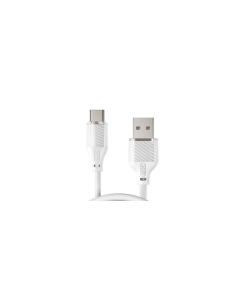 EBOX / NB291 Cable Transparente Case Braided 6A Blanco Tipo-C