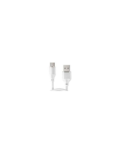EBOX / NB291 Cable Transparente Case Braided 6A Blanco Tipo-C