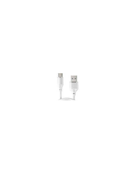 EBOX / NB291 Cable Transparente Case Braided 6A Blanco Tipo-C