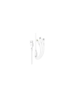 EBOX / NB230 Cable Rock Serie 3 en 1 Blanco 2.4A