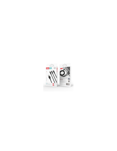 EBOX / NB173 Cable Rock Serie 3 en 1 Negro 2.4A