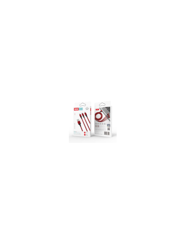 EBOX / NB173 Cable Rock Serie 3 en 1 Rojo 2.4A