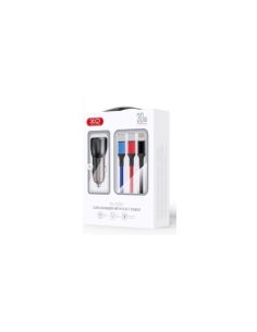 EBOX / CC55 Cargador Coche con Cable 3 en 1