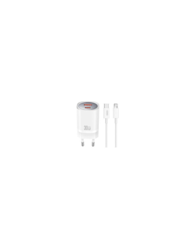 EBOX / CE21 Cargador Rápido USB-C 30W con Cable Lightning