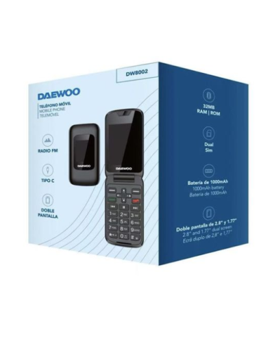 EBOX DW8002 Telefono Móvil con Doble Pantalla