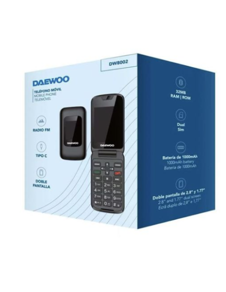 EBOX DW8002 Telefono Móvil con Doble Pantalla